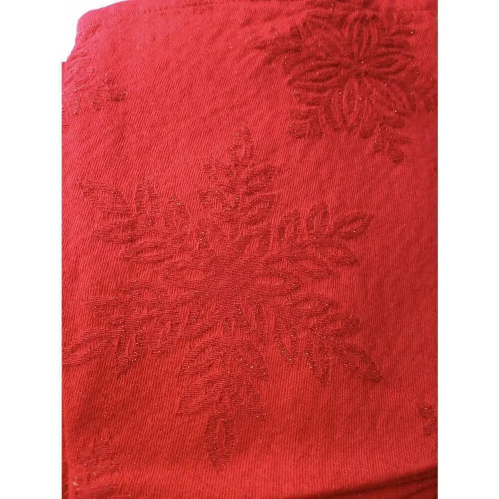 Cloth table linens, napkins, holiday. Set of six